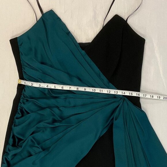 NWT Jill Stewart Women's Strapless Black & Green Mini Dress, Size 14 - Picture 2 of 13